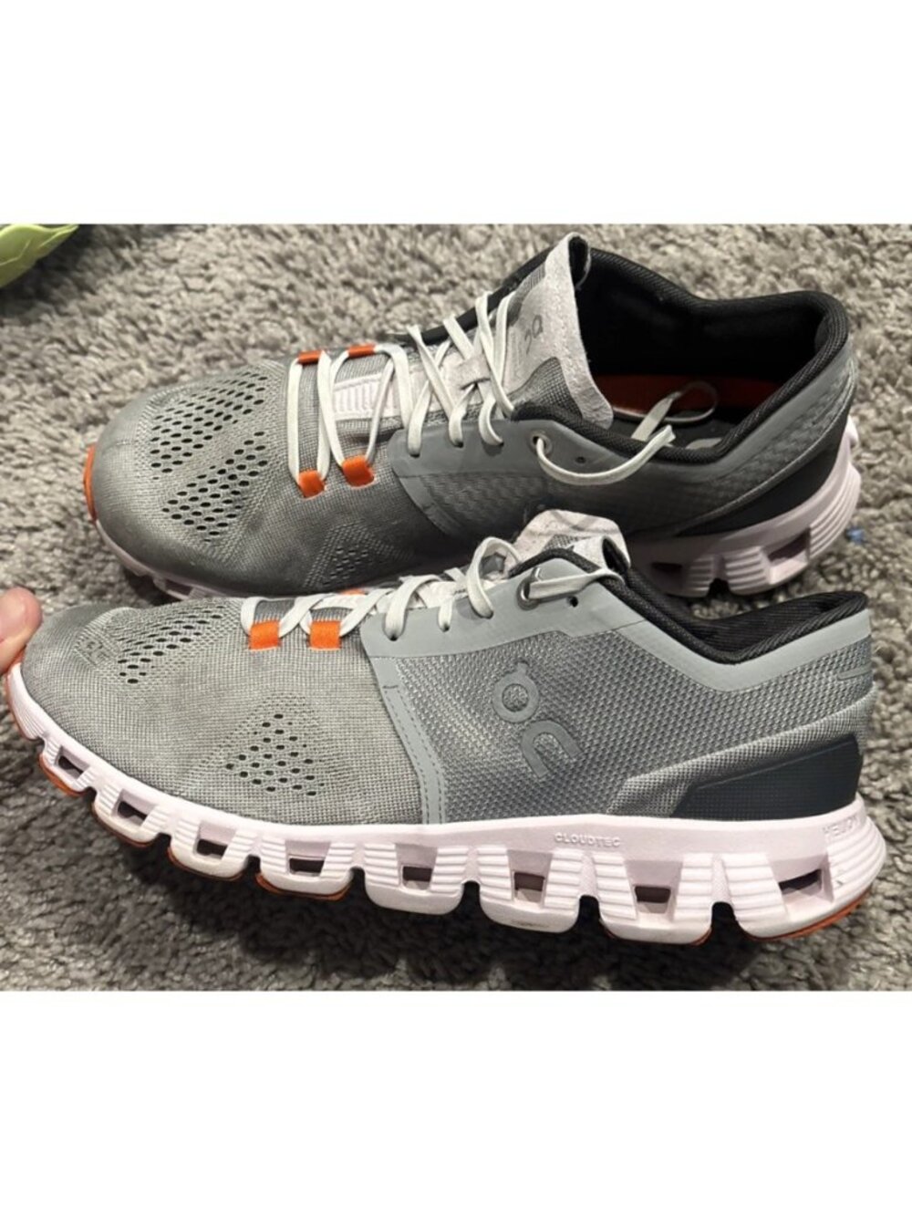 ON Cloud X Alloy Gray Athletic Sneaker Outdoor Running Shoes Women's Size 8